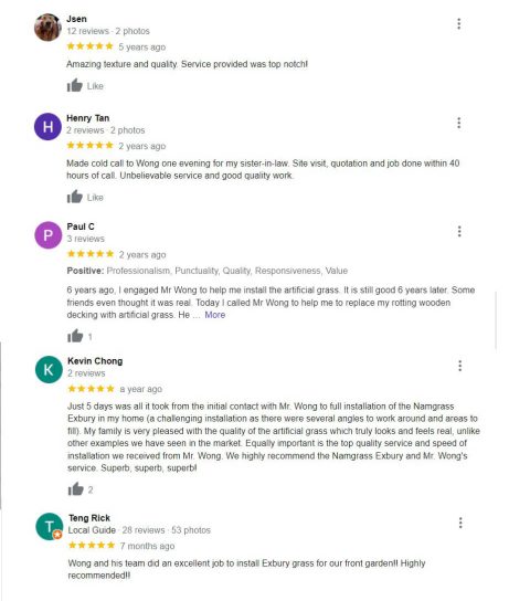 Collected Google reviews of ibuild sportscape