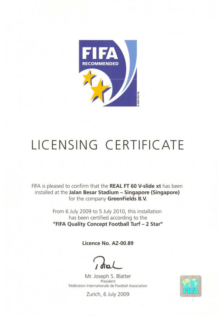 FIFA 2-Star certificate for Jalan Besar Stadium