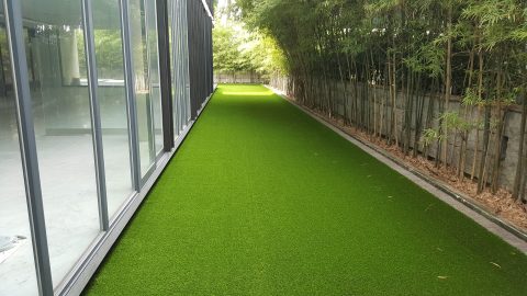 Artificial grass garden lawn at Cove Drive, Sentosa Cove