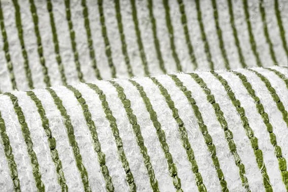 Close-up of Namgrass ONE-DNA single-polymer recyclable artificial grass backing