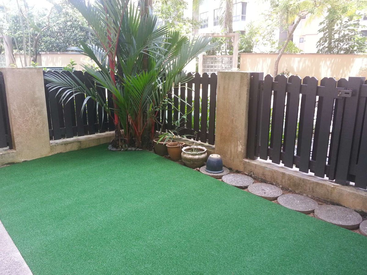 Artificial grass garden at Dover Rise, Singapore