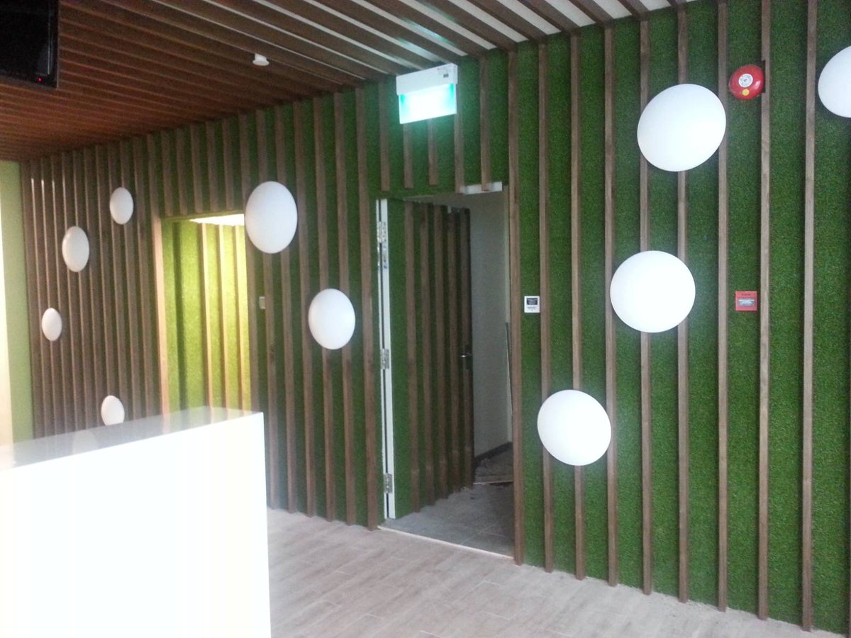 Green wall artificial grass at China Taiping, Singapore