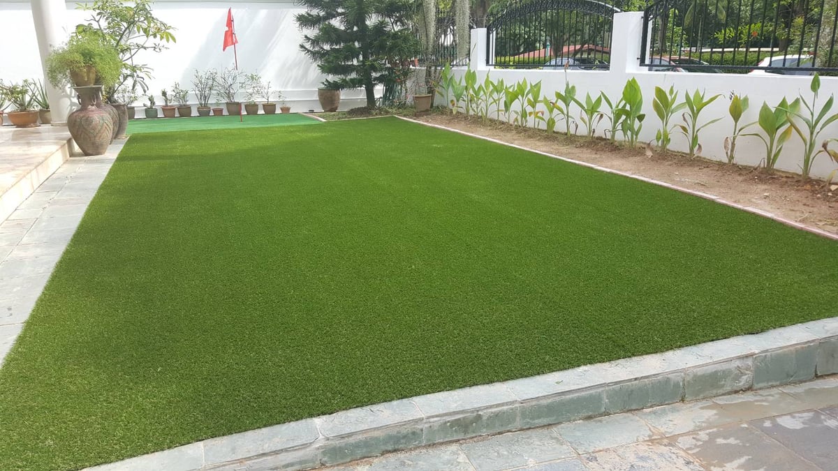Artificial grass putting green at Watten Park, Bukit Timah, Singapore