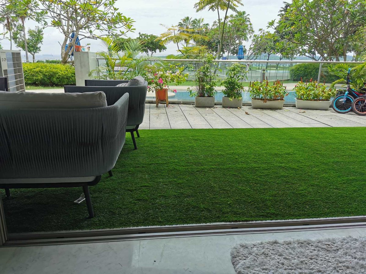 Balcony artificial grass at The Coast, Singapore