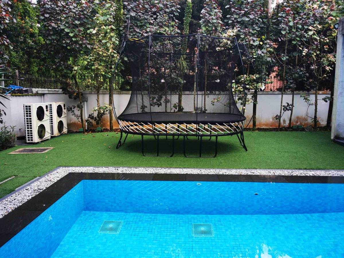 Artificial grass garden at Swettenham Road, Singapore
