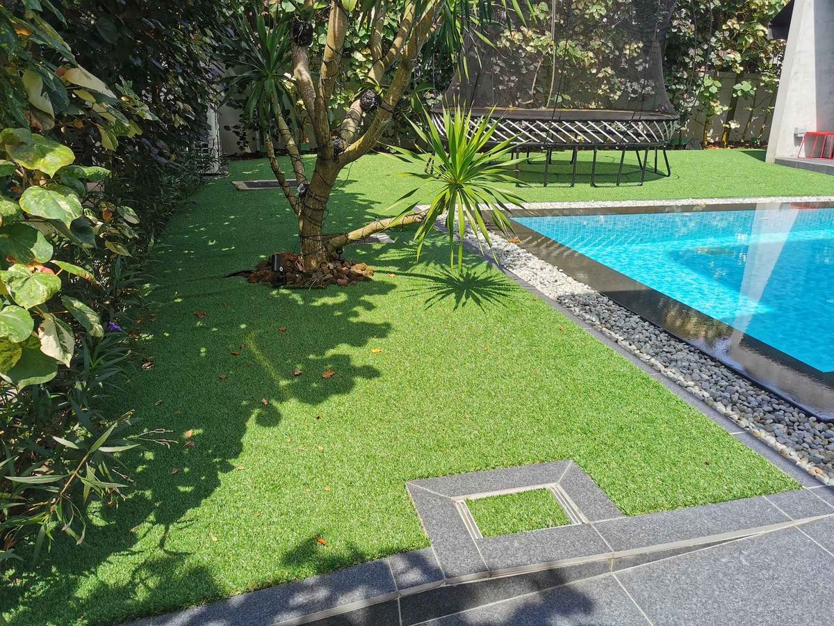 Garden artificial grass at Swettenham Road, Singapore
