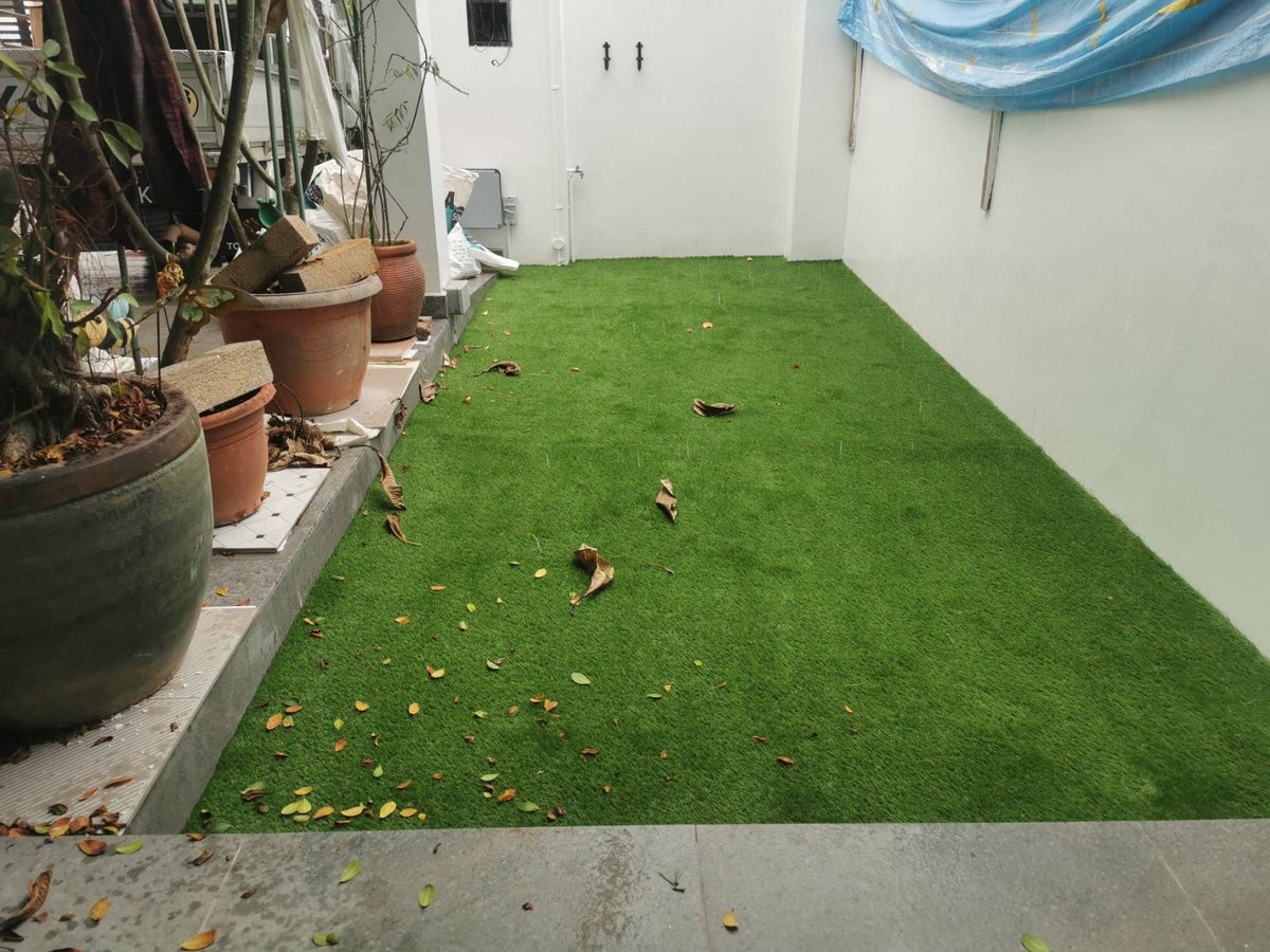Artificial grass garden at Carpmael Road, Katong, Singapore