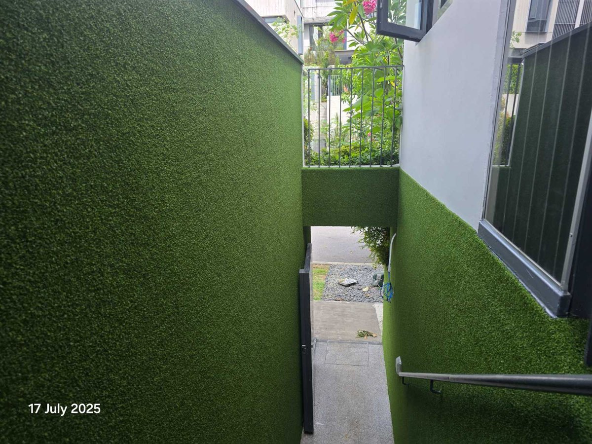 Artificial grass yard at Victoria Park Grove, Bukit Timah, Singapore
