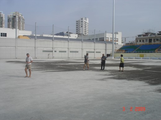 FIFA inspecting and signing off the sub-base at Jalan Besar Stadium, February 2009